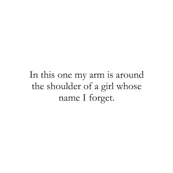 In this one my arm is around the shoulder of a girl whose name I forget.