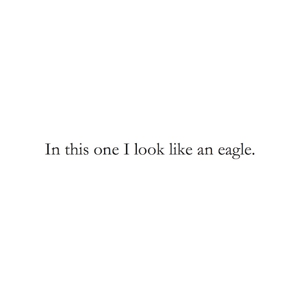 In this one I look like an eagle.