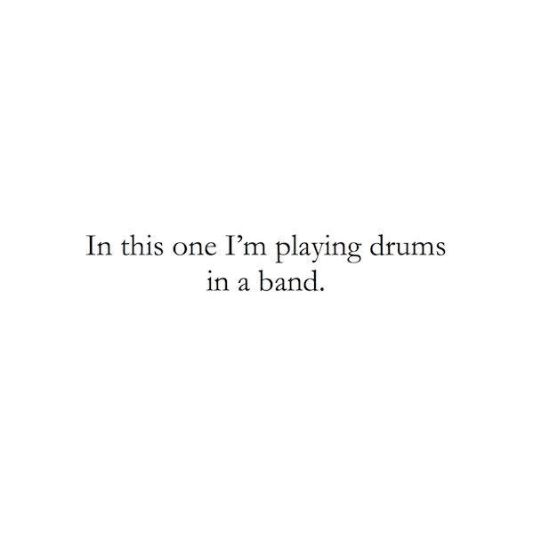 In this one I'm plaing drums in a band.